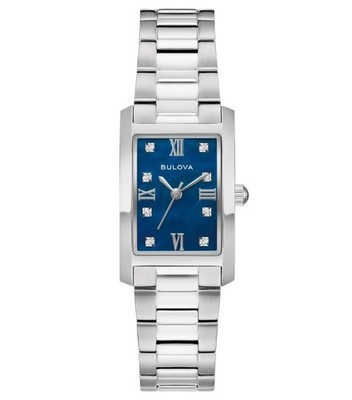 RARE Bulova Classic 96P262 Diamond Blue Dial Stainless Steel Women\'s Watch Bulova Classic 96P262 Diamond Blue Dial Stainless Steel  main image 4