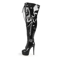 VERISSON Womens Platform High Heel Thigh Boots Stiletto Wide Calf...
