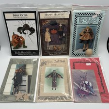 Lot Of 6 Vintage Dolls Sewing Patterns, Independent Designers, Mixed Lot