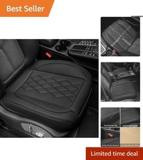Black Leather Car Seat Cover - Universal Fit Anti-slip Protection 1 Pc