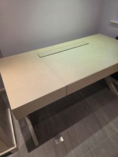 Study Desk & Drawers Set, Faux Leather Design