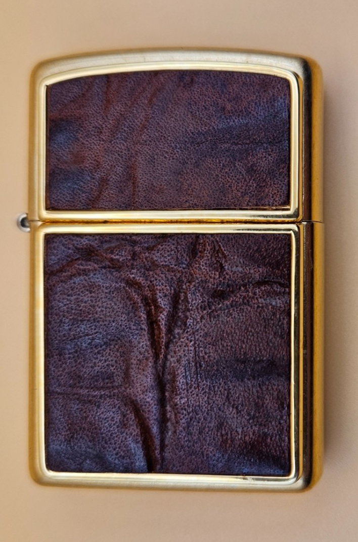 Zippo Lighter 2004 Crocodile Leather Emblem, Gold Dust Finish | eBay