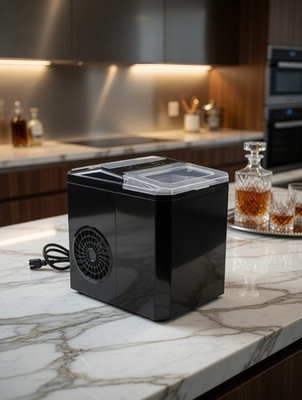 #ad AJT Countertop Ice Maker Black Portable Electric Clean Cycle Removable Basket $25.00