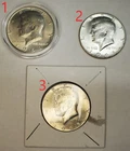 Kennedy Half Dollar, 4.. 40 percent silver coins, lot of 5 coins