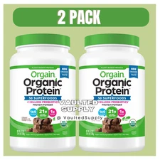 Orgain Organic Protein + Superfoods Chocolate Fudge 2.64lb (2 Pack) – Vegan