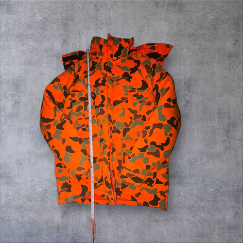 Woolrich Mens XL Blaze Orange Camo Hunting Coat & Overalls BIBS Pocket USA ZIP - Picture 4 of 18
