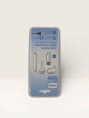 Philips USB-C Kabelgebundene In-Ear Kopfhörer mit Mikrofon Klarer Sound Weiß Neu