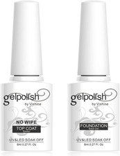 Vishine 2 X 8Ml Nail Art UV/LED Lamp Gel Polish Gelpolish Base Top Coat Primer F