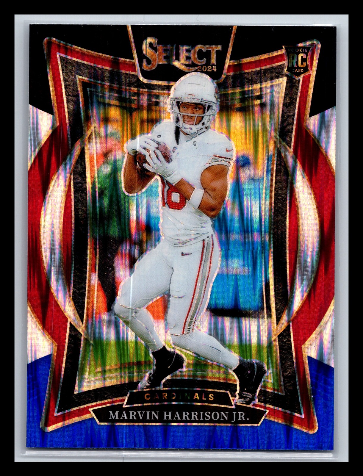 Marvin Harrison Jr. RC Cardinals 2024 Panini Select #28 Black & Blue Shock