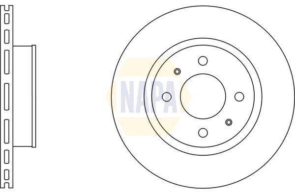2X Napa Bremsscheibe BelüFtet Ø252Mm FüR Hyundai I10 Ba Ia I10 Stufenheck Kia-image
