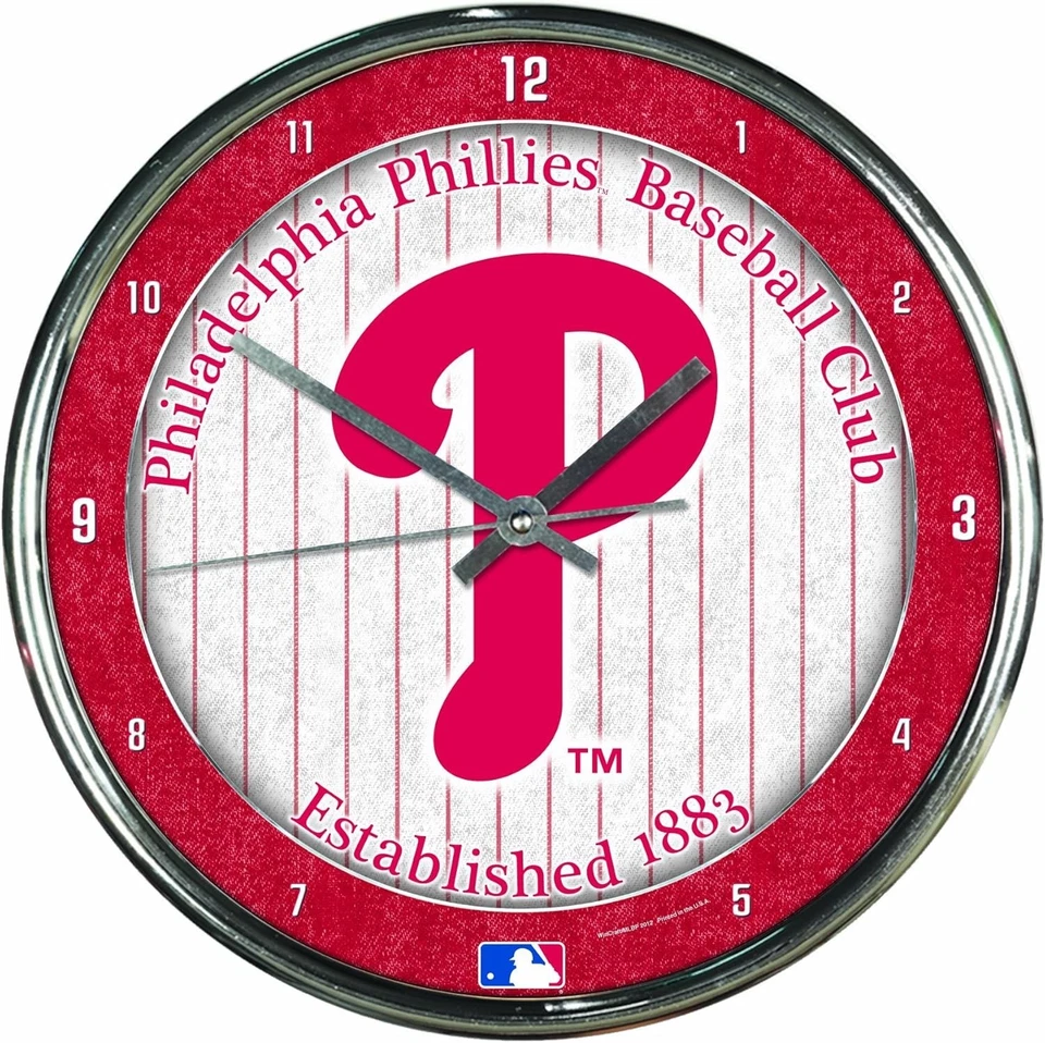 Sporty Philadelphia Phillies Wall Clock - Image 2 of 3