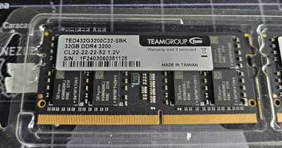 TeamGroup 64GB DDR4-3200 RAM SO-DIMM Laptop Memory (2x32) - FREE
