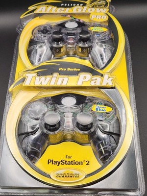 Playstation 2 PS2 Pelican Wired Controller PL-660 Twin Pack New & Sealed