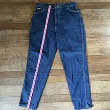 80s VINTAGE Size 13 Lee Jeans Womens High Rizse Tapered Dark Wash USA Made 21629