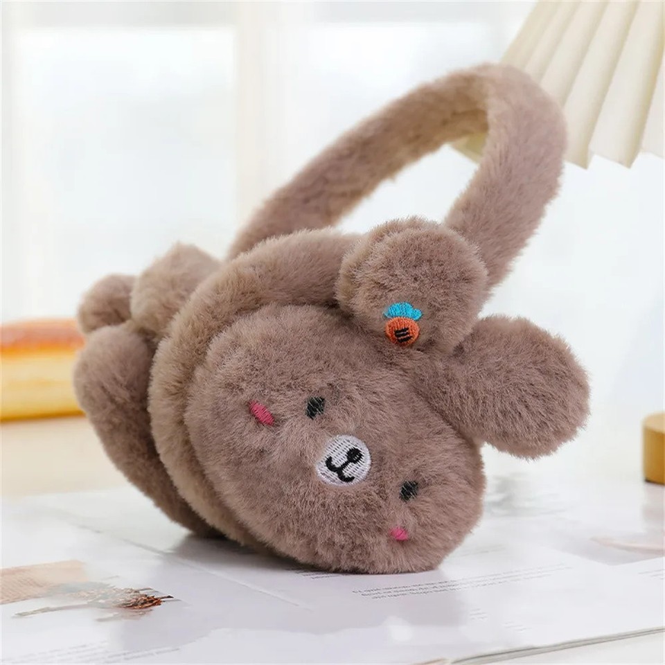 Cartoon Cute Rabbit Cat Bear Winter Warm Ear Muffs Cartoon Children ...