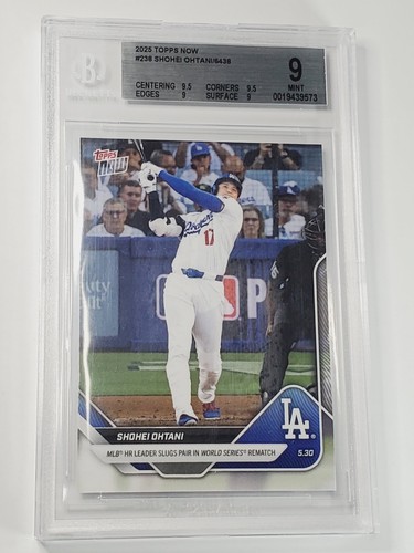 Shohei Ohtani BGS 9 Mint MT 2025 Topps Now /6438 #238 MLB HR Leader card Dodgers