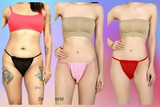 Georgette Thong Knickers Sheer Elastic Waist Soft Stretch Underwear UK