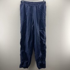 Vintage Nike Pants Womens Large Blue Windbreaker Track Lined 90s Y2K Zip Ankles