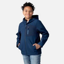 FREE COUNTRY Boys 14/16 School Days Super Soft Shell Jacket, Blue NEW