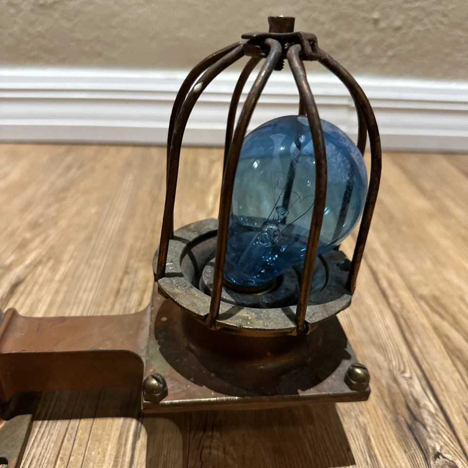 Antique Historical NYC Subway Circa 1920’s Copper Subway Station Light Fixture  - Image 4 of 4