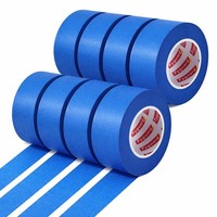 Malerkrepp Blau 24Mm X 50M Uv-BestäNdig 8 Rollen Malerband FüR Innen AußEn