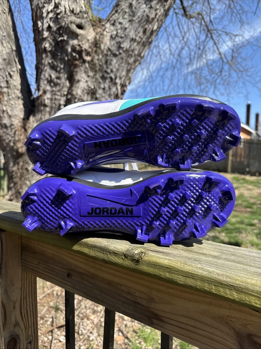 Nike Jordan Stadium 90 Low MCS Shoes Cleats White/ Grape Ice