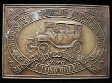 IH11122 VINTAGE 1970s BERGAMOT ***HENRY FORD*** MODEL T AUTOMOBILES BUCKLE