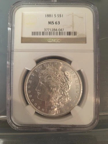 1881-S Morgan Silver Dollar NGC MS63 Business Strike Uncirculated