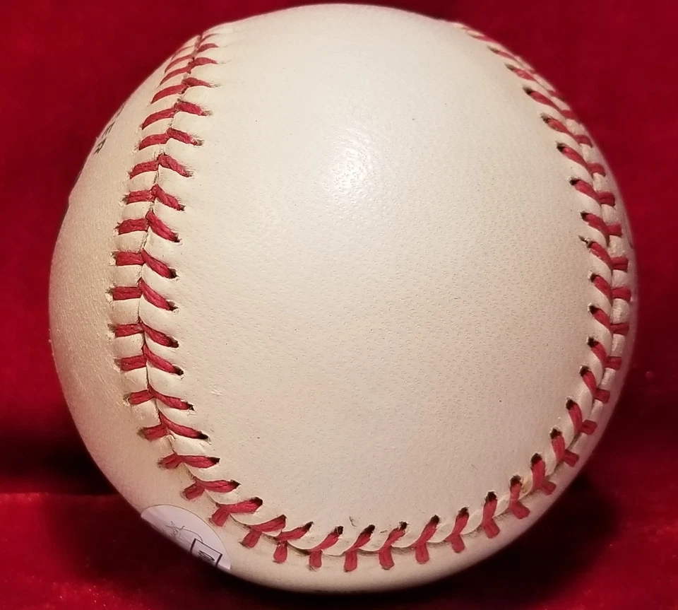 1975 ERNIE BANKS Signed Inscribed BALL hof vtg Auto CHICAGO CUBS TEAM Baseball - Image 4 of 4