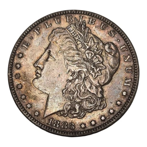 1883 P Morgan Silver Dollar Us Coin Philadelphia Mint Xf+ Details Toned