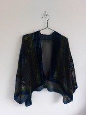 Besarani Collection London Kimono Jacket Devore Velvet Silk Beaded STUNNING