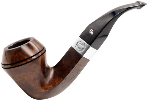 Peterson Sherlock Holmes Dark Finish Hansom Sterling Silver Mount Briar Pipe (E)