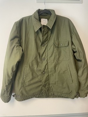 Vintage 1986 US Navy Cold Weather Permeable A-2 Type 1 Jacket Large Flaws