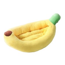 Banana Pet Bed Launderable Banana Cat Bed Soft for Cats, Young Dogs