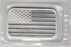 The USA Stars and Stripes American Flag one troy ounce silver bar