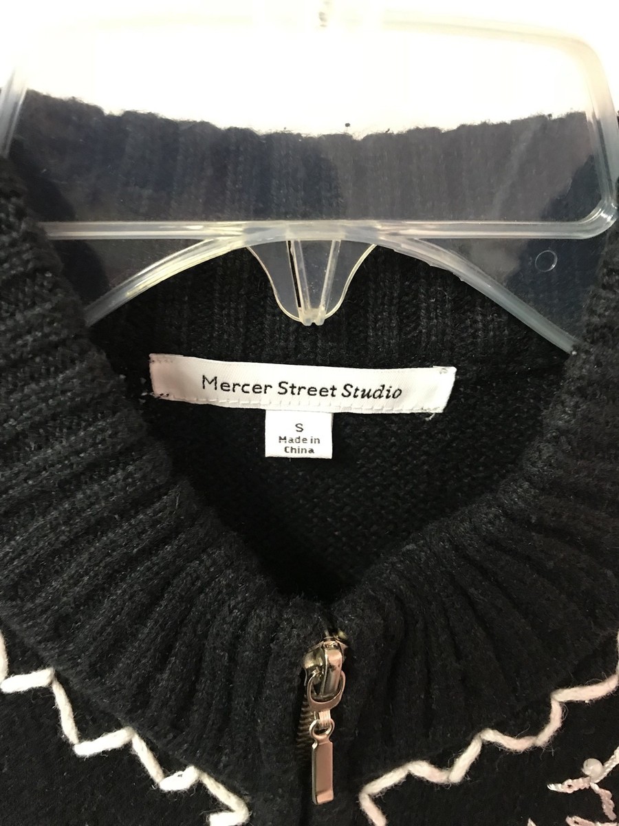 Cardigan Rouge Et Noir Mercer Street Studio - Taille M - Neuf Avec étiquettes (NWT)