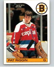 1985-86 O-Pee-Chee #136 Pat Riggin  Boston Bruins V56648