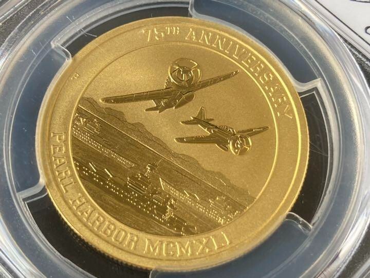 Tuvalu 2016 100 Dollar Gold Coin Zero Fighter MS70 75th