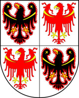 Aufkleber Trentino-SüDtirol Wappen Autoaufkleber 27 X 33 Cm Konturschnitt