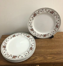 Set of 4 Vintage Sheffield Anniversary Porcelain Fine China Dinner Plates, Japan