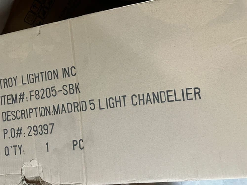 Troy Lighting Madrid 5 Light 54" Wide Chandelier F8205-SBK - Picture 4 of 5