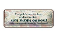 Blechschild Spruch 27X10 Cm Einige KöNnen Kochen Backen Ich Deko Schild Tin Sign