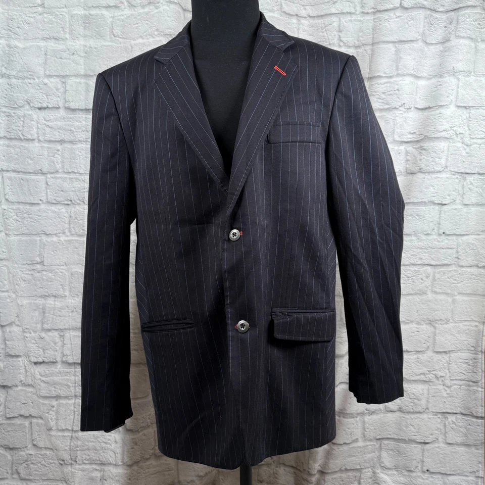 Винтажный Marc Ecko покроя и шить мужской XL 42L Sport пальто вышитая куртка панк нашивки - Изображение 3 из 4