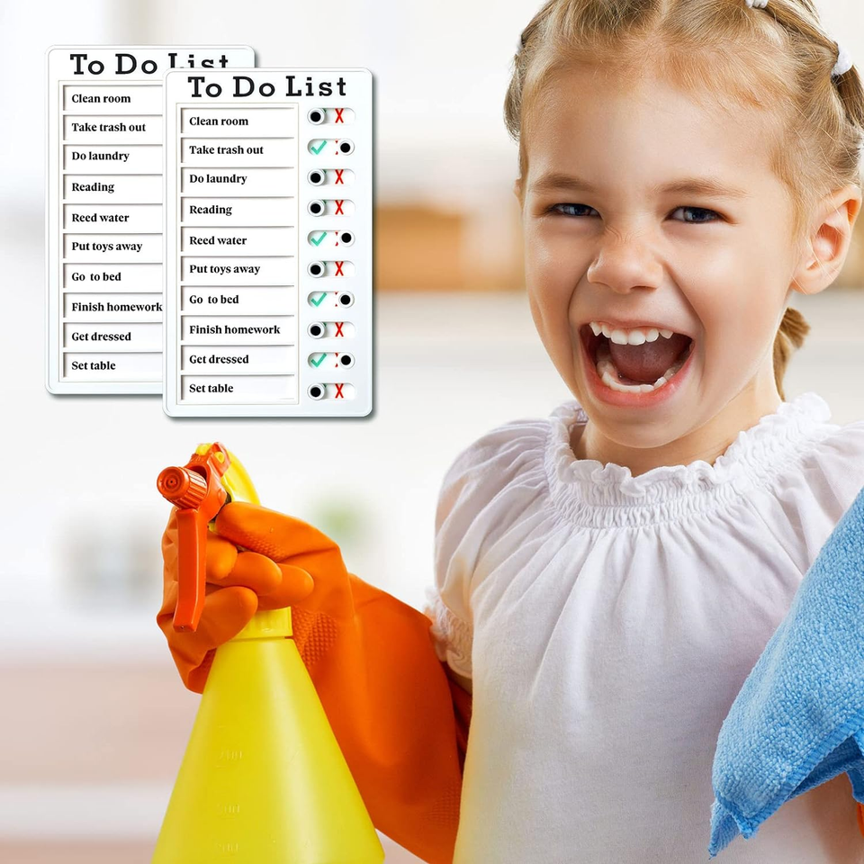 4 Pieces to Do List Checklis Boards Plastic RV Chore Chart Memo Boards