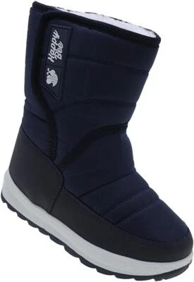 MARKENLOS Mädchen Jungen Boots Kinder Winter Schuhe Stiefel warm gefüttert Nr. 185048 navy