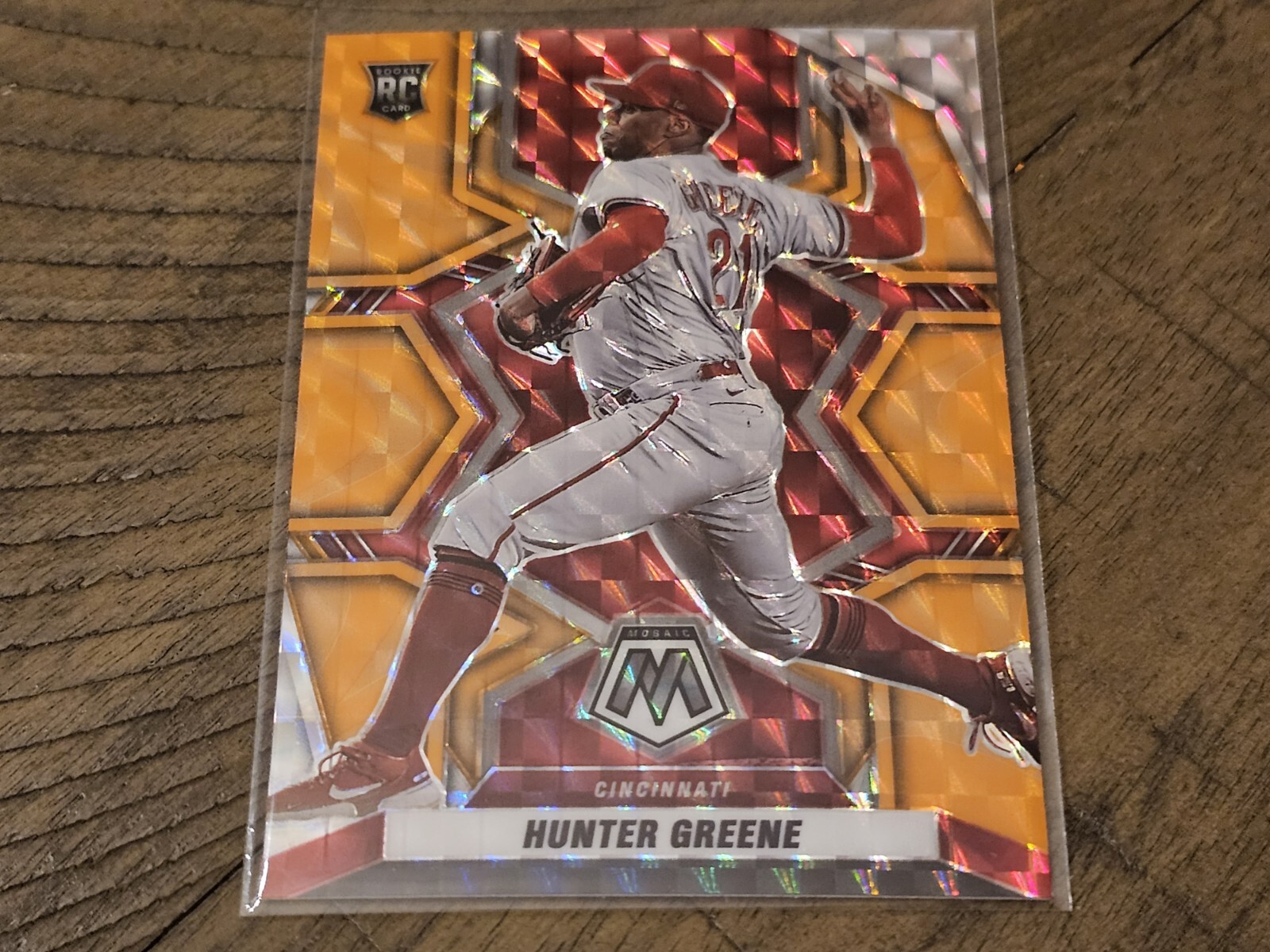 2022 Panini Mosaic #275 Hunter Greene RC Orange Reactive Prizm Nmmt+