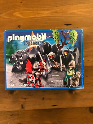 New Playmobil 4147 Knights Dragon Rock New But Dinged Box