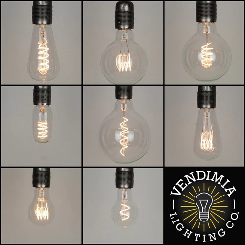 Vintage Industrial Flexible LED Filament Edison Light Bulbs E27 ES & B22 Bayonet