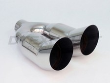 Dt-025 Stainless Exhaust Tip Dual Turn Up 2.25 Inlet 8 X 4 Outlet 11.5 Length