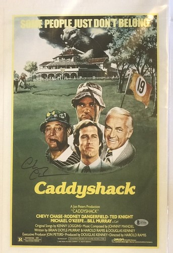 Chevy Chase Signed Caddyshack Memorabilia Poster